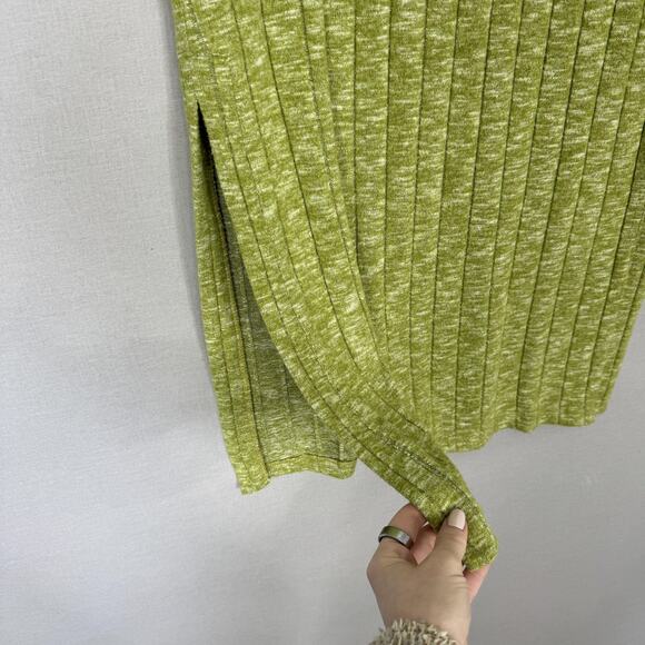 Anthropologie Saturday Sunday Elisabeth Maxi Dress Womens Small Green Rib Knit - Picture 5 of 13